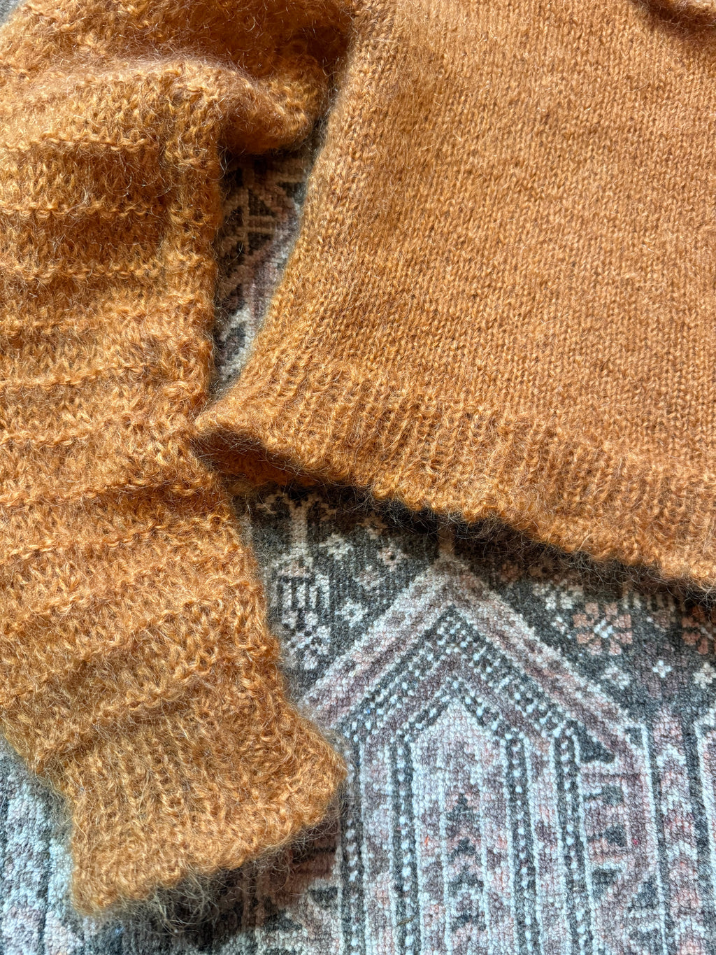 Hand Knit Mohair Crop Jumper