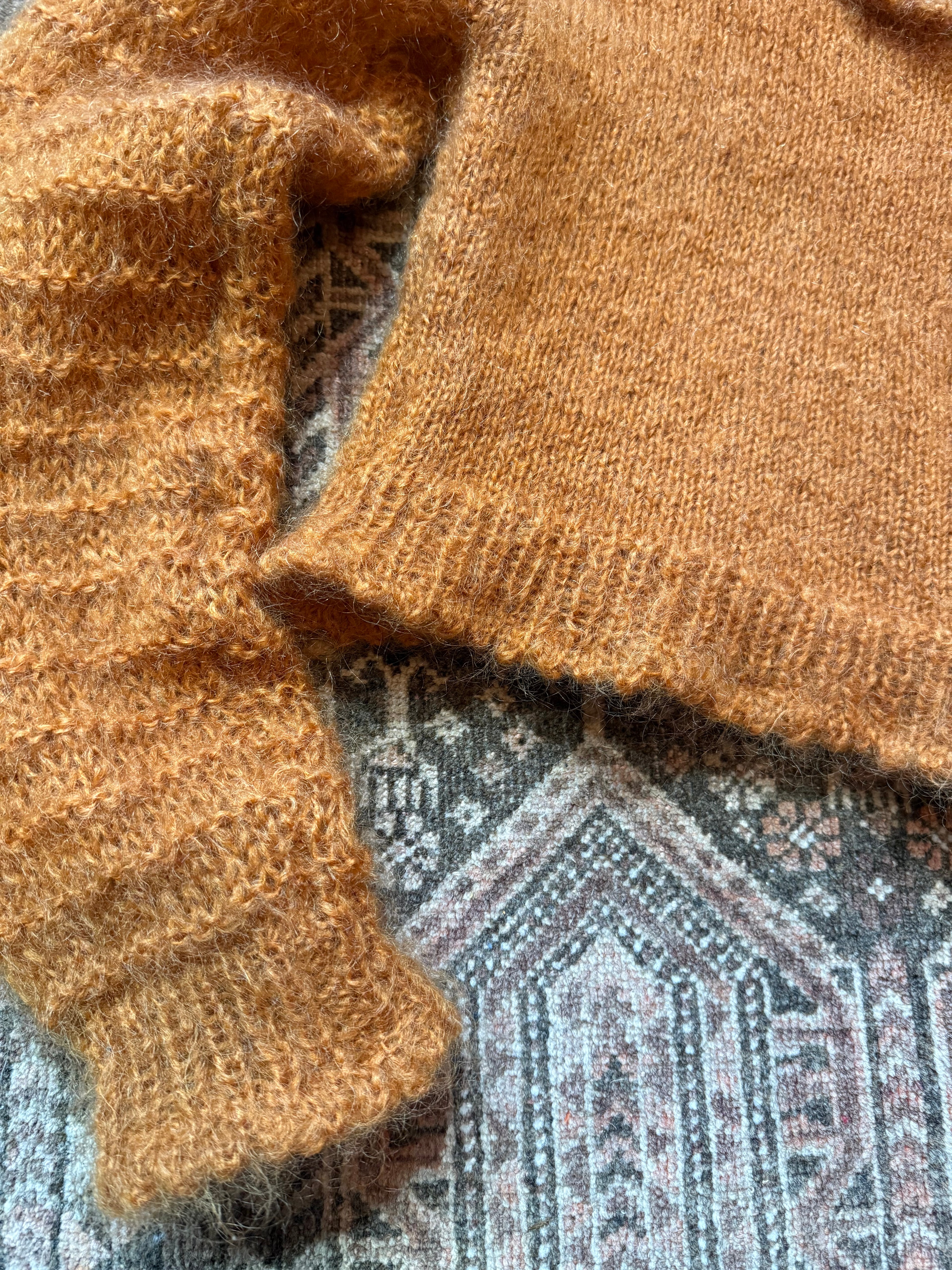 Hand Knit Mohair Crop Jumper