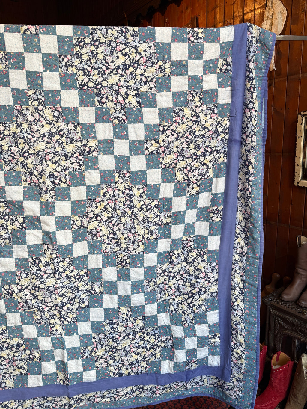 Folk Revival Vintage Patchwork Quilt