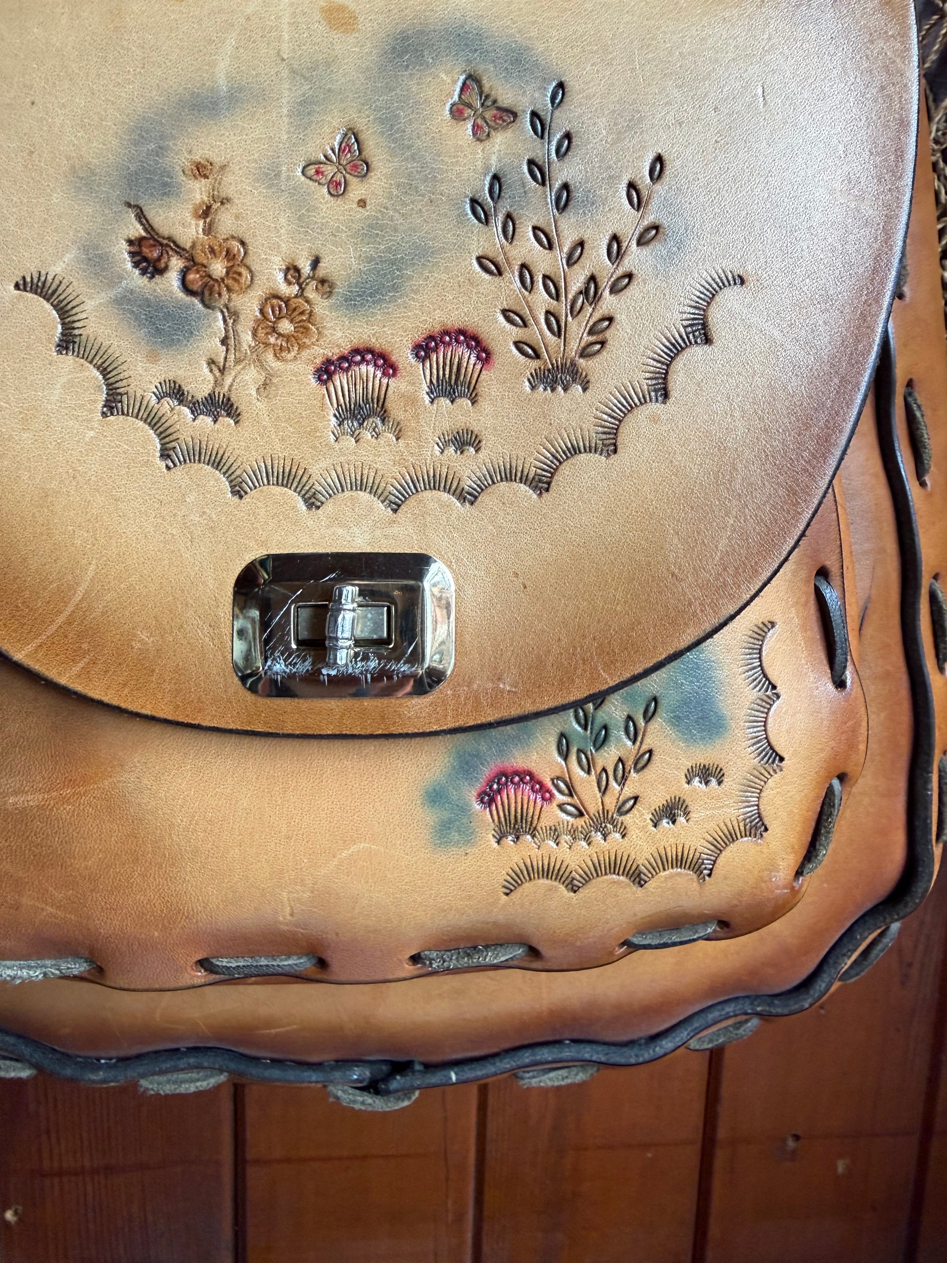 Vintage Handmade Welsh Leather Bag