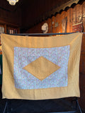 1930s/40s Yellow and Pink Reversible Paisley Quilt