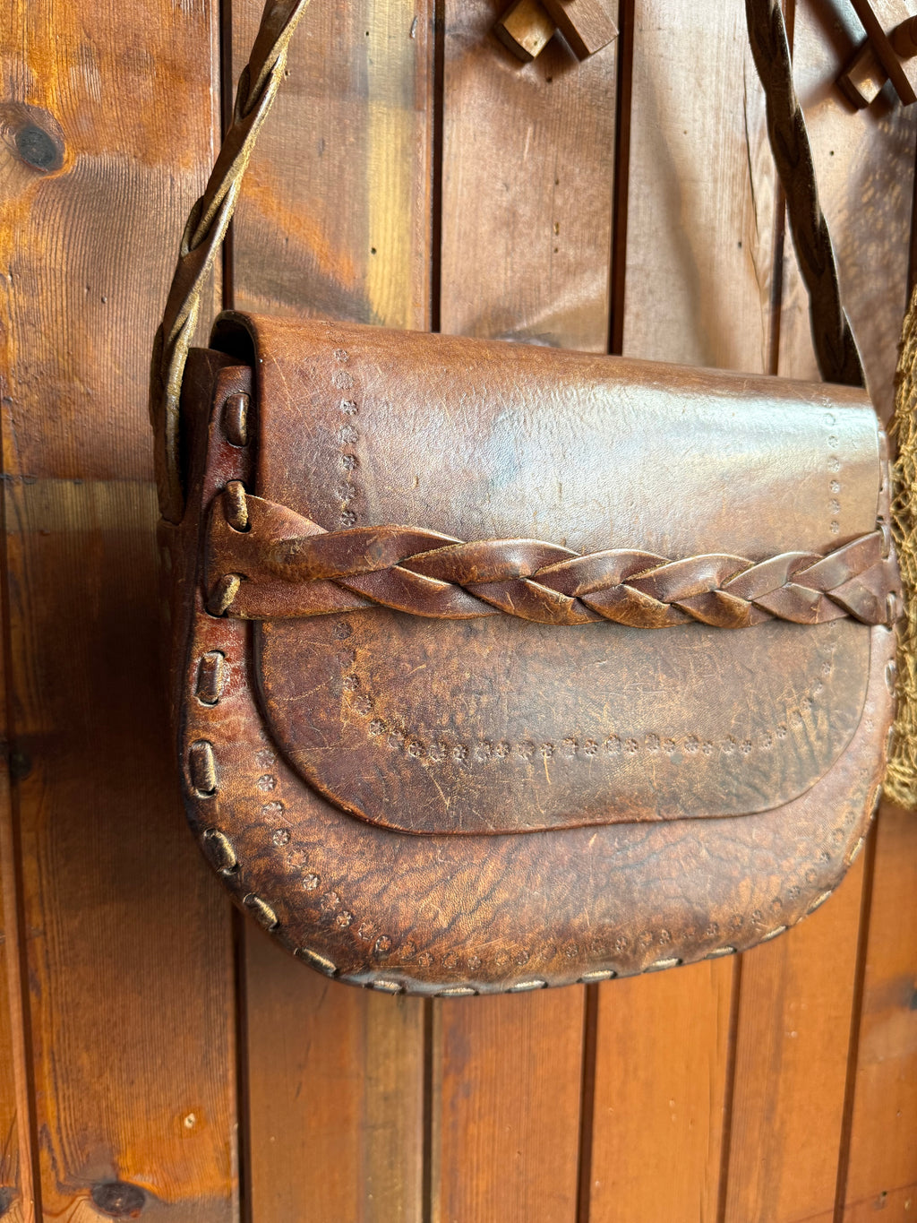 Vintage 1970’s Handcrafted Leather Bag