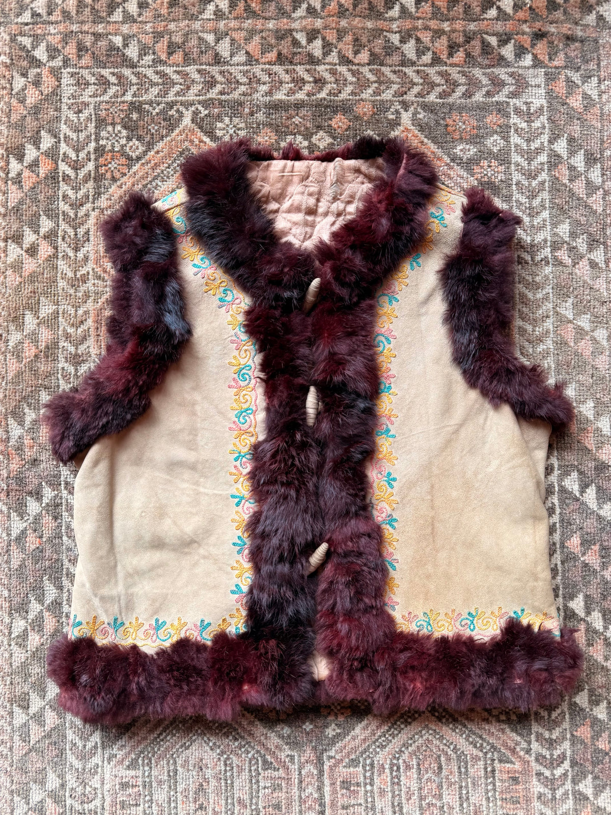 1970’s Folk Suede Gilet
