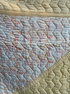 1930s/40s Lemon Yellow Reversible Paisley Quilt