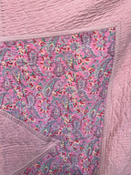 Vintage Pink Paisley Reversible Cotton Quilt