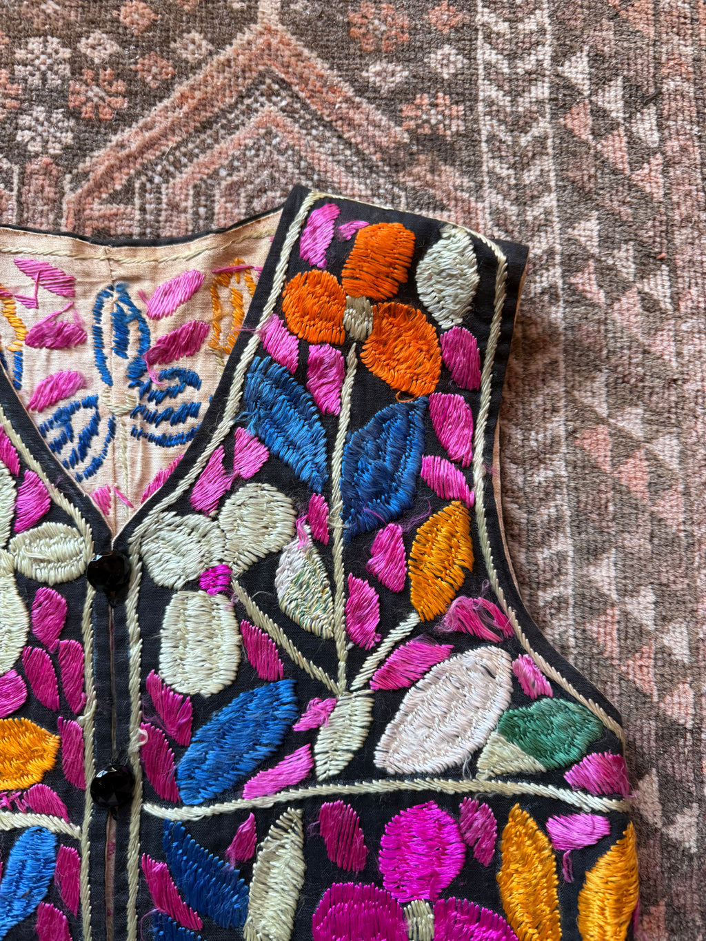 Authentic 1970’s Afghan Hand-embroidered Vest