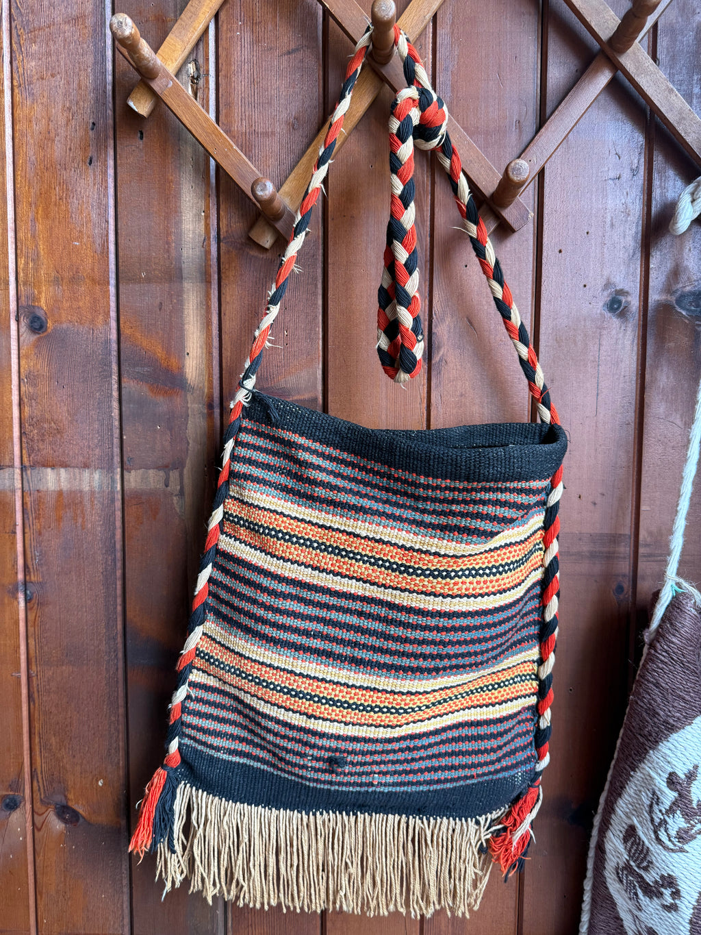 Vintage Woven Striped Bag
