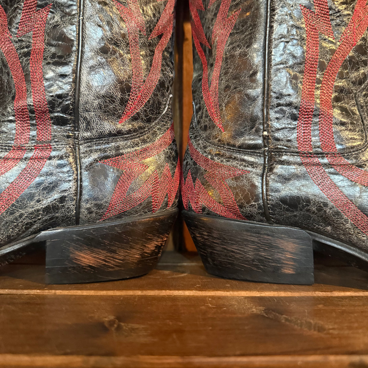 UK 5 - Vintage Flame Stitch Cowboy Boots