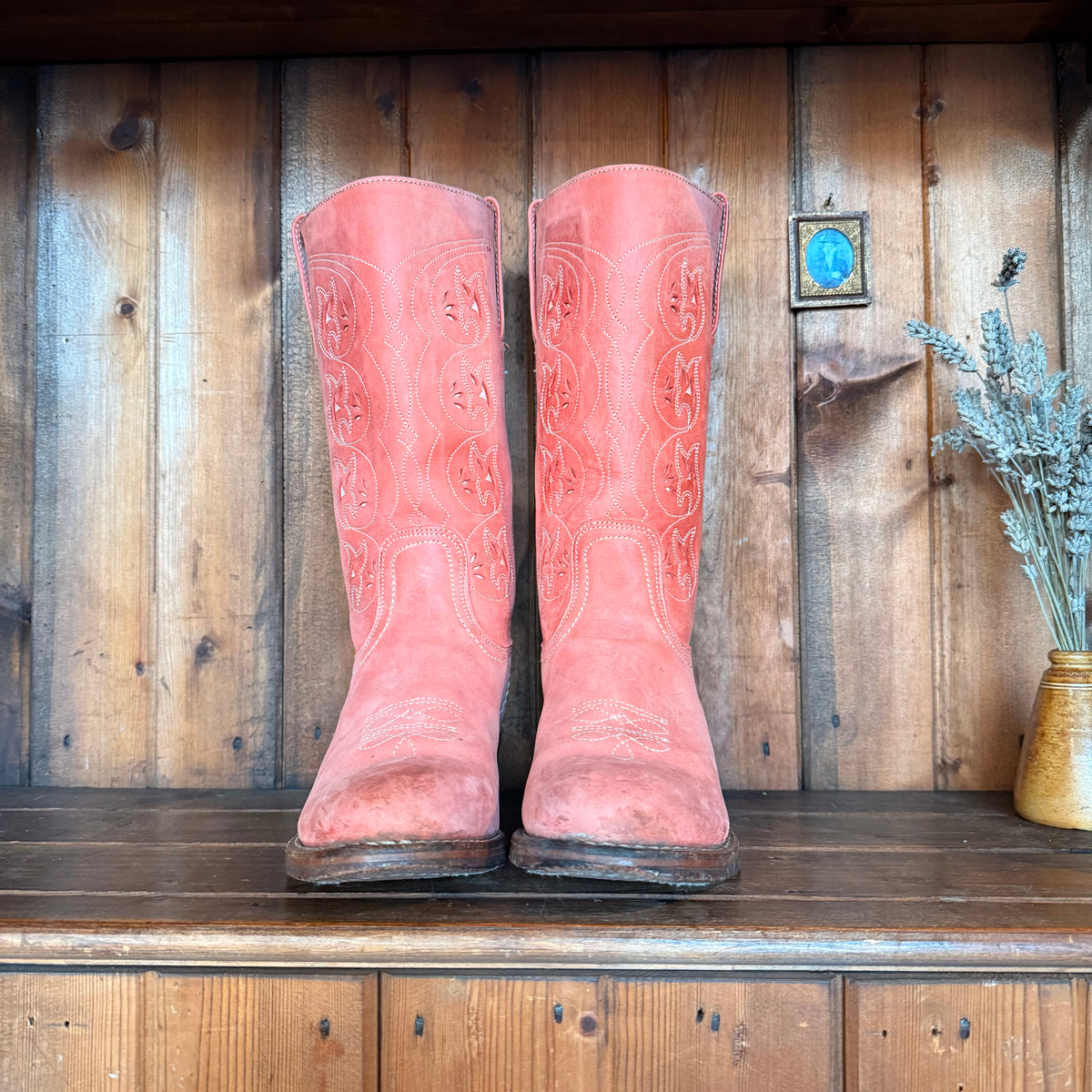 UK 8 - Vintage Rare Pink Austin Frye Boots