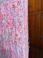 Vintage Pink Paisley Reversible Cotton Quilt