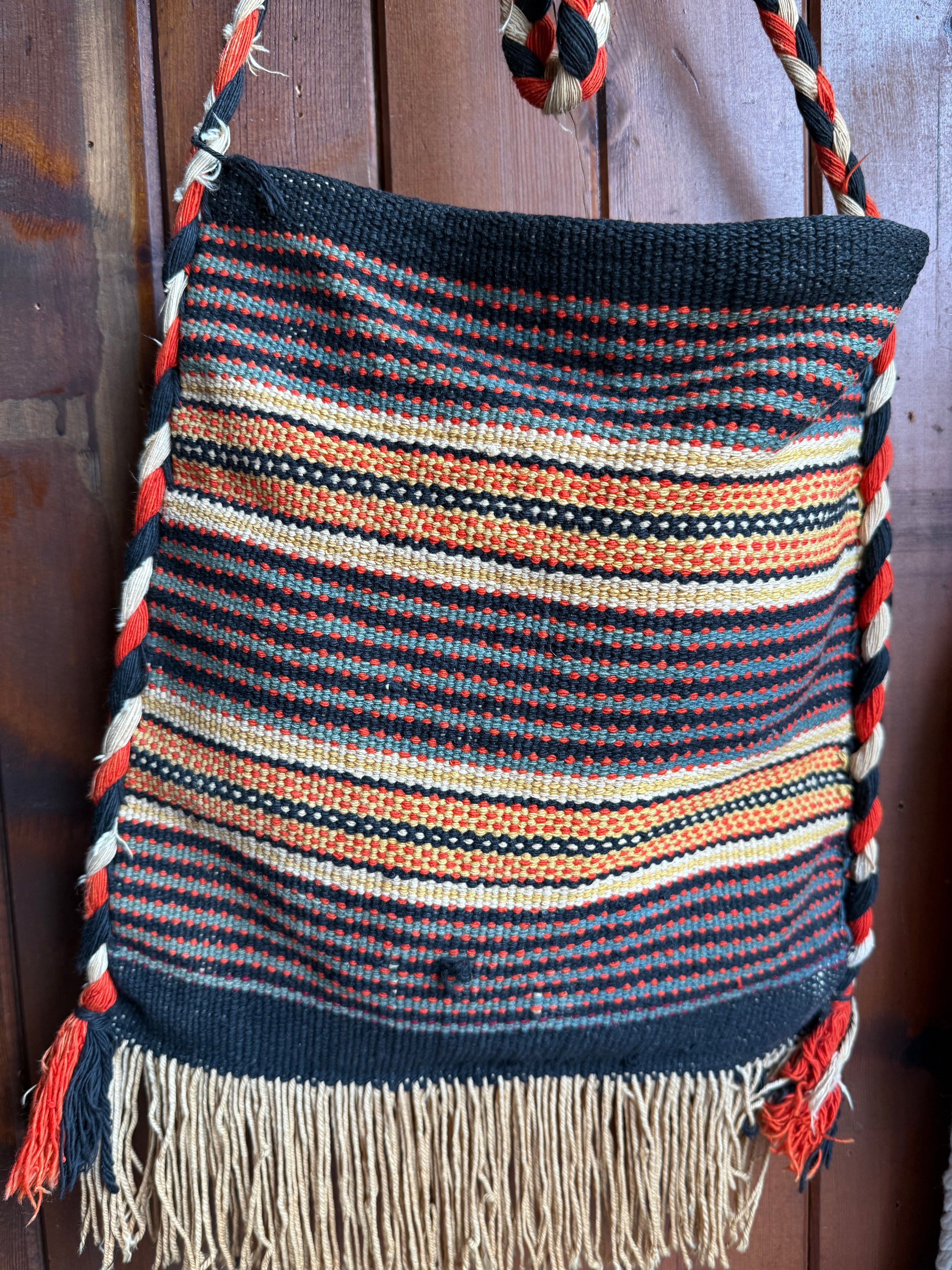 Vintage Woven Striped Bag