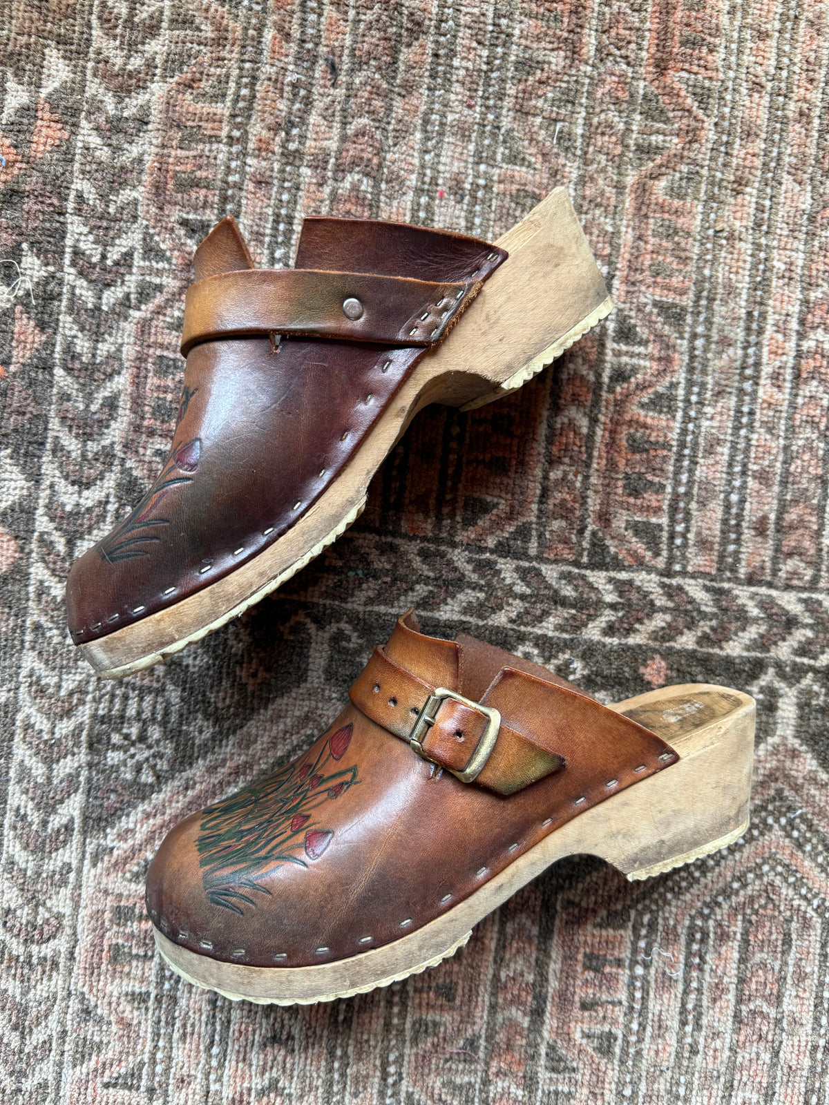 Original 1970s Handmade Clogs