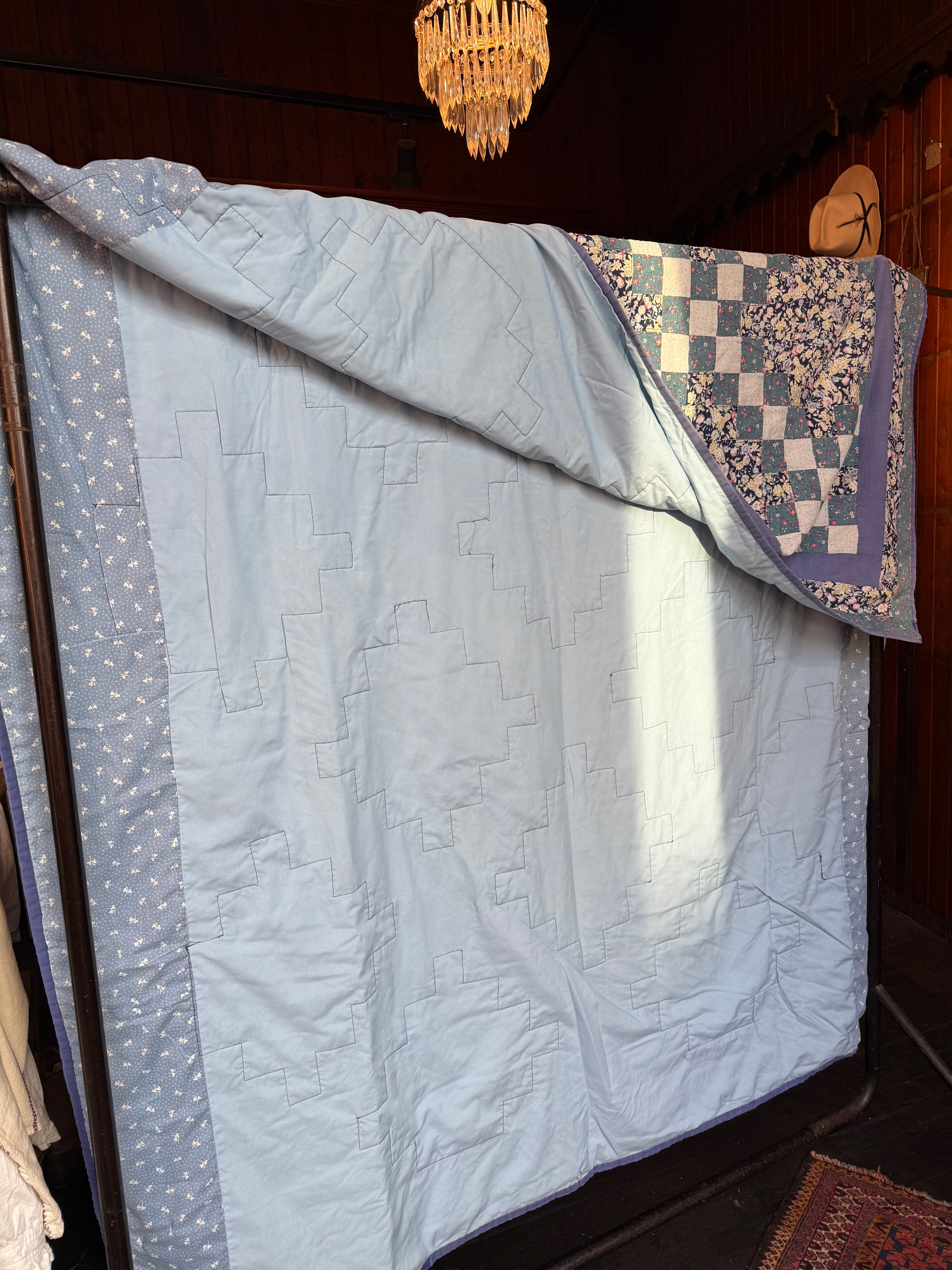 Folk Revival Vintage Patchwork Quilt