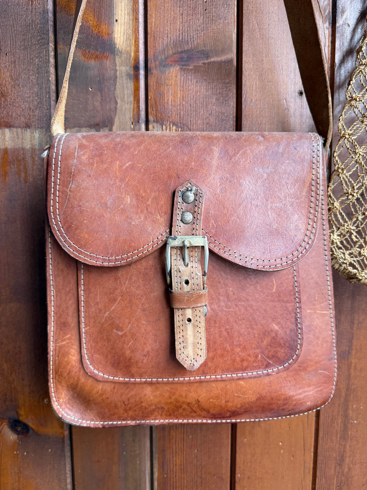 Vintage Handmade Leather Satchel
