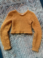 Hand Knit Mohair Crop Jumper
