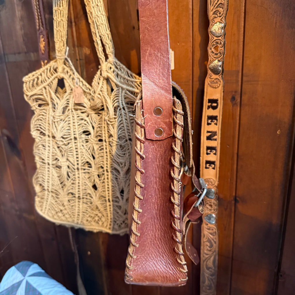 Vintage Handmade Leather Shoulder Bag