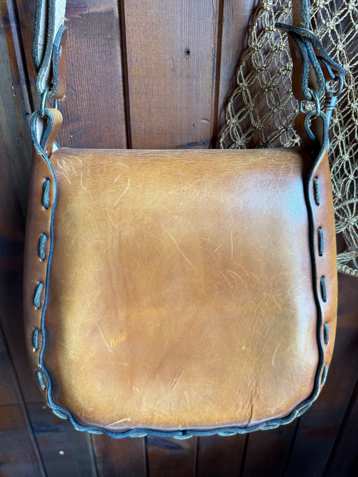 Vintage Handmade Welsh Leather Bag