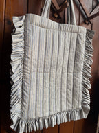 Handmade Quilted Ruffle Bag