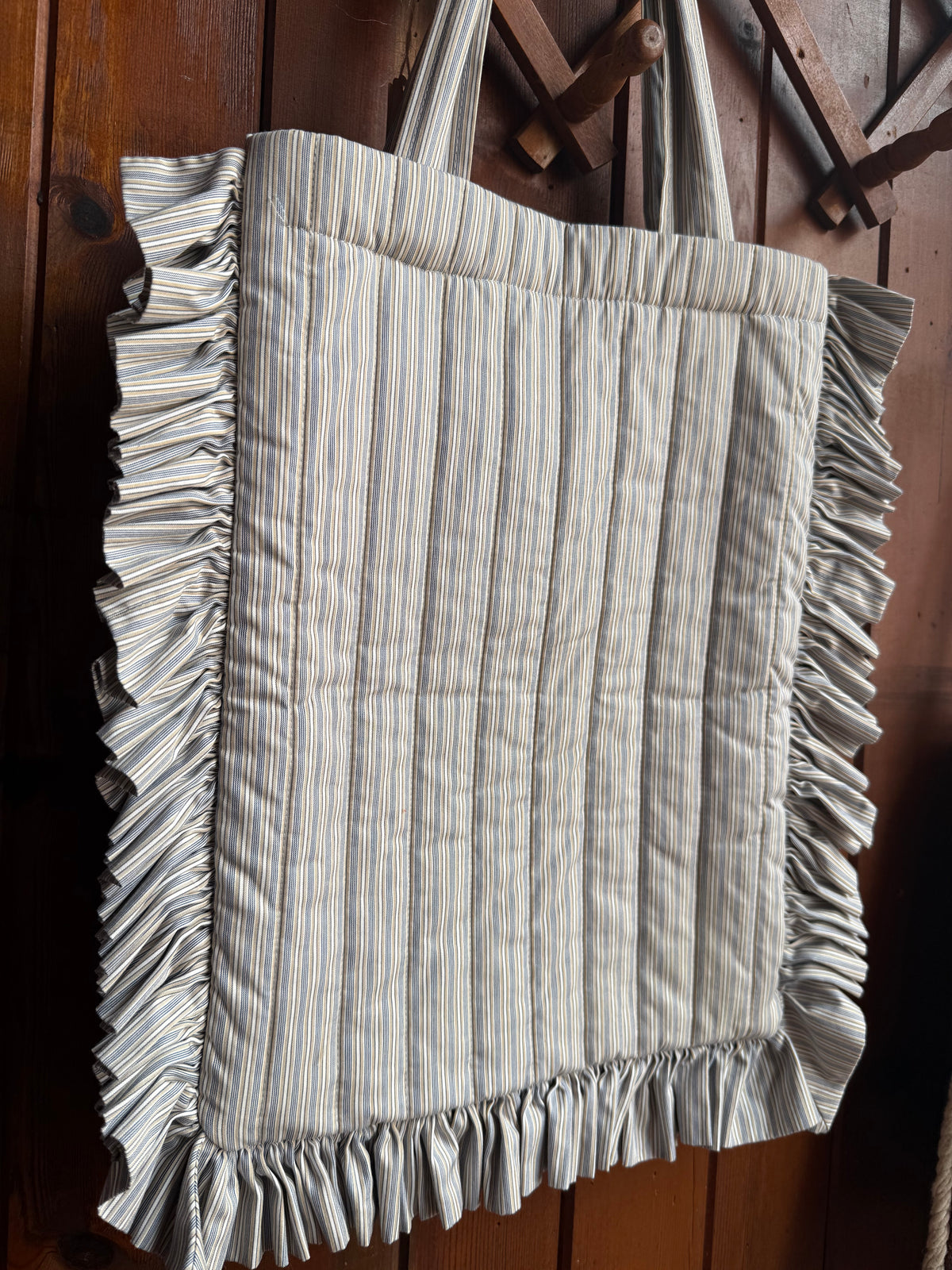 Handmade Quilted Ruffle Bag