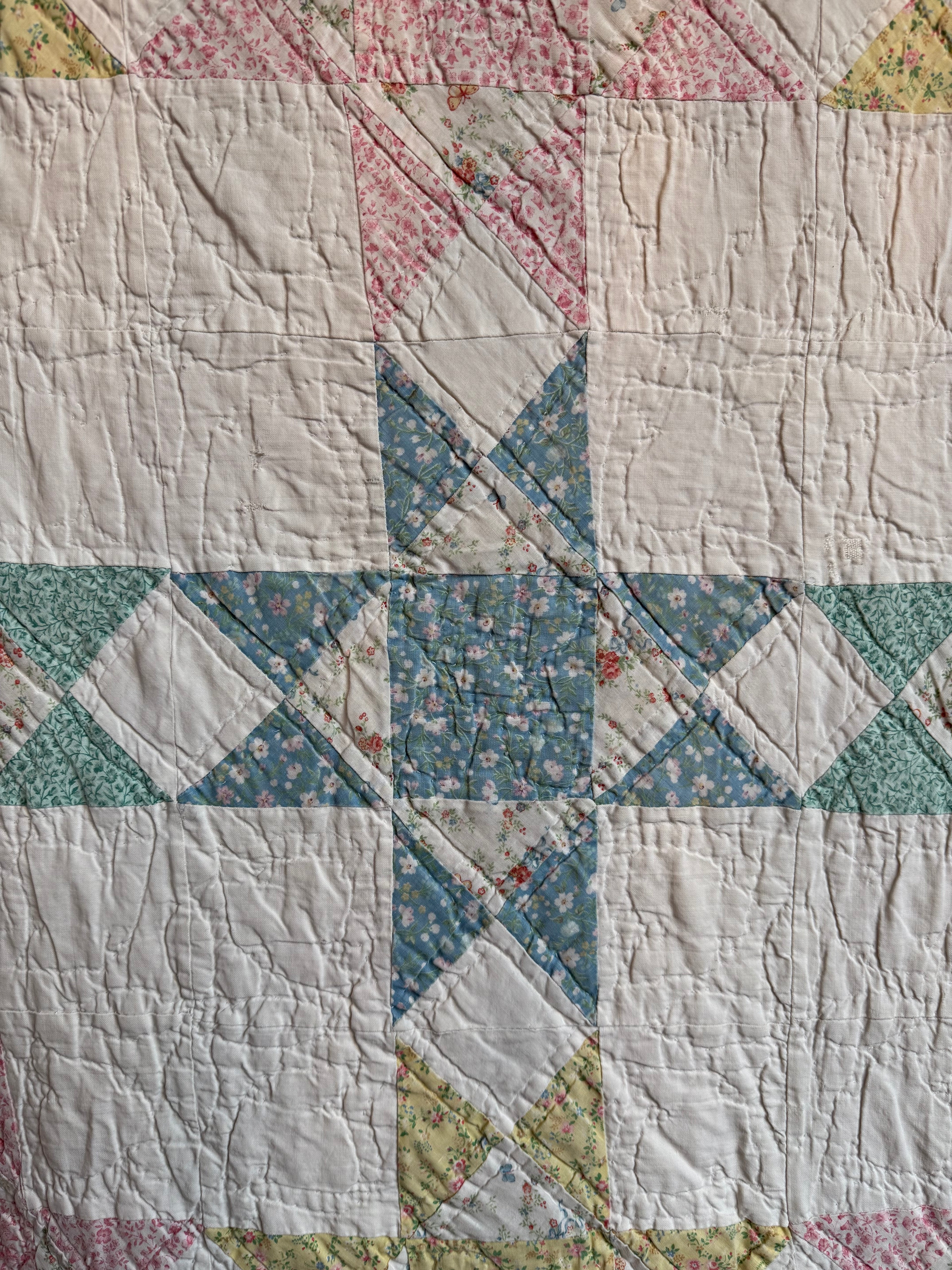 Vintage Star Patchwork Quilt