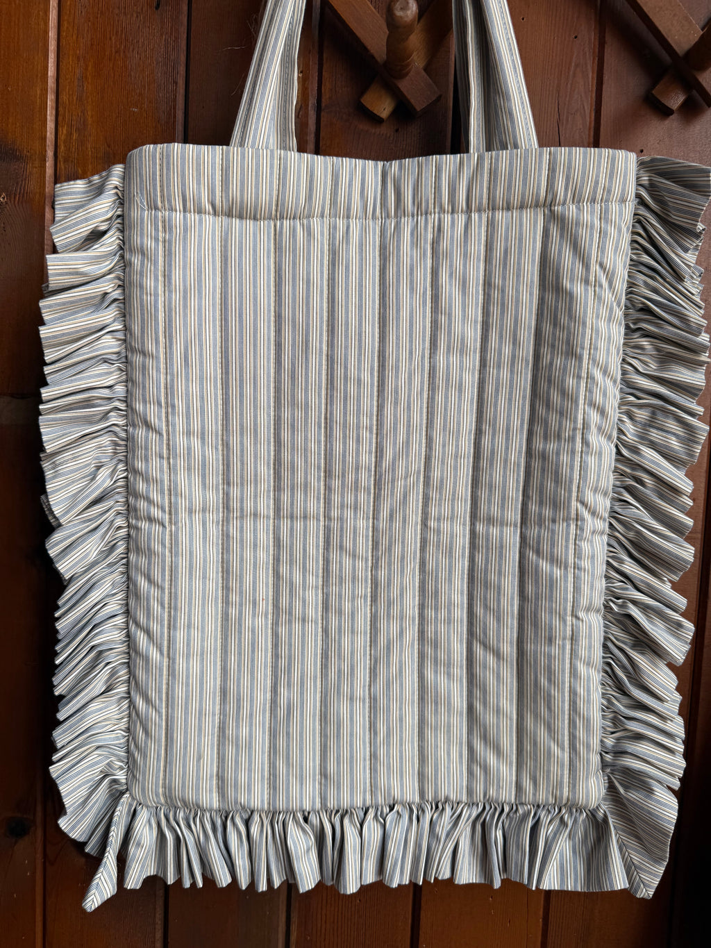 Handmade Quilted Ruffle Bag