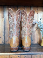 UK 7.5 - Vintage Exotic Teju Lizard 90s Lucchese Cowboy Boots