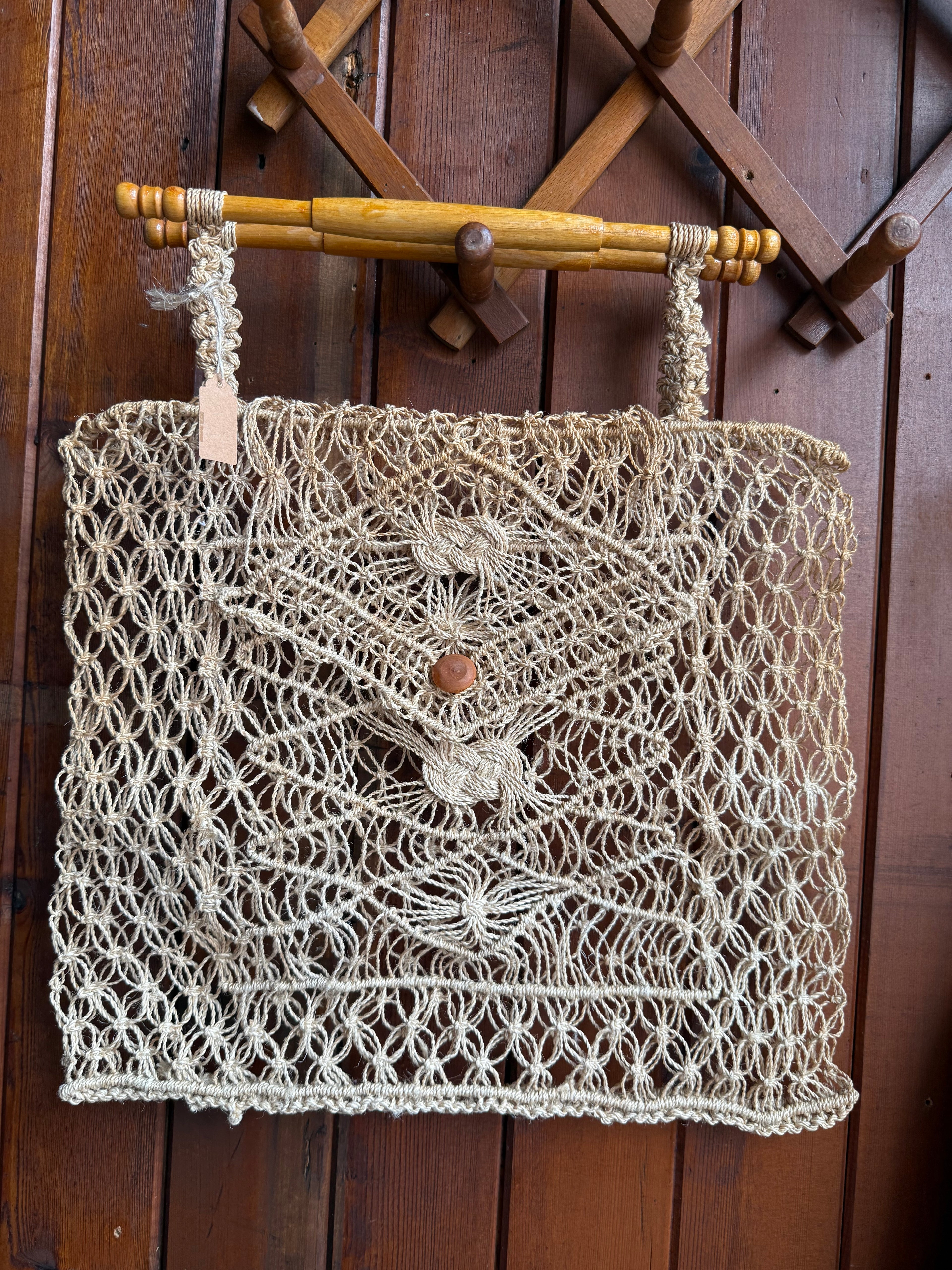 1960’s/70s Handmade Macrame Bag.