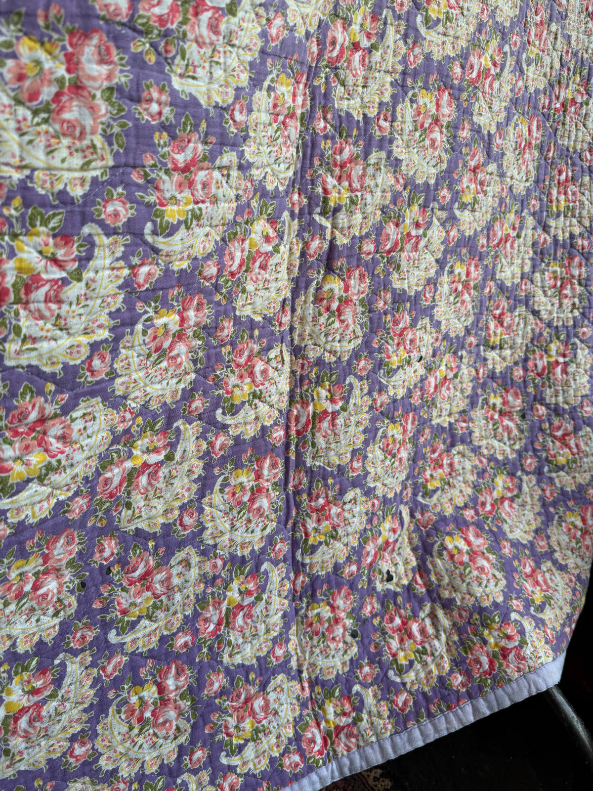 Vintage Purple Paisley Quilt