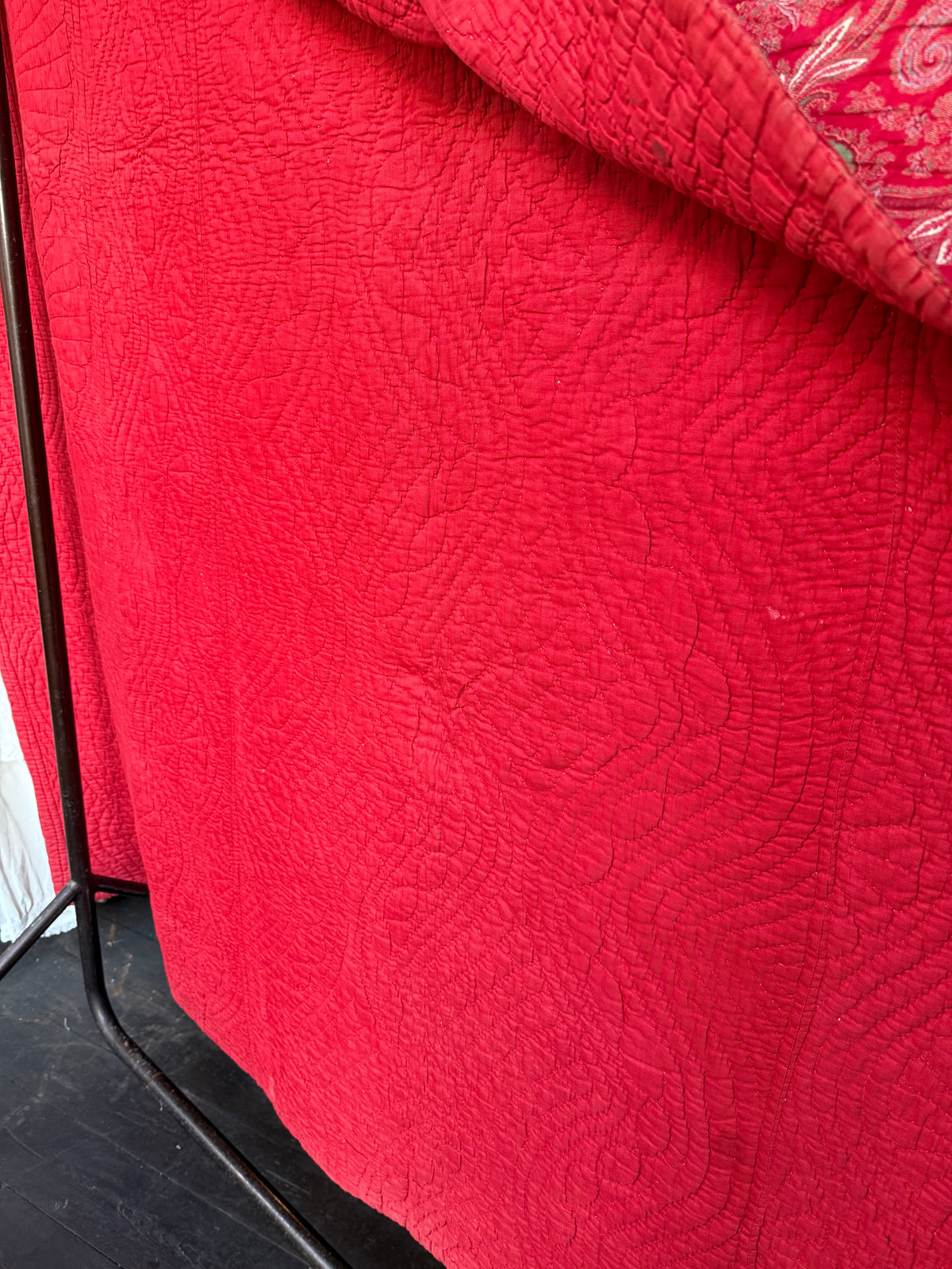 Antique Red Paisley Quilt