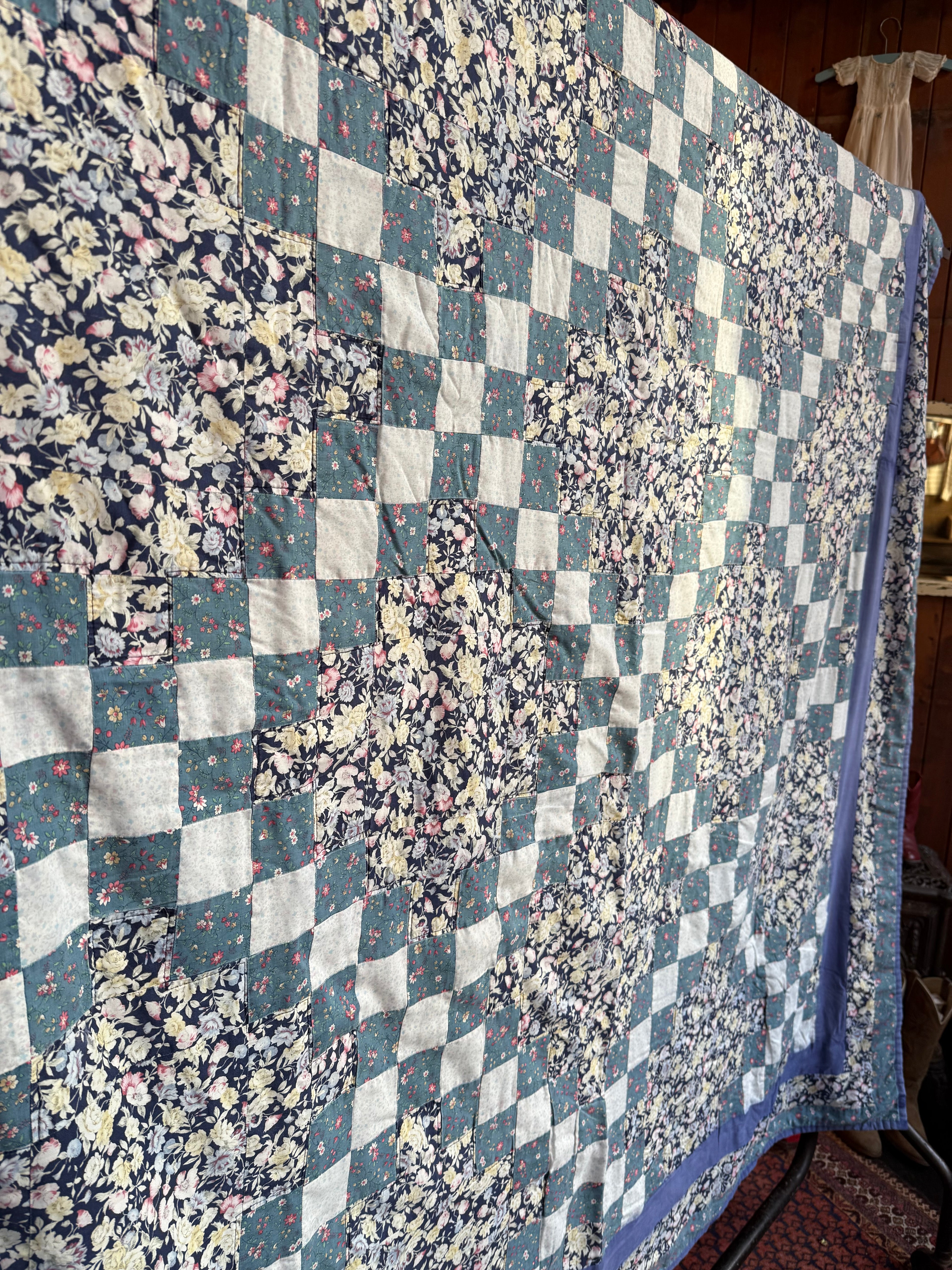 Folk Revival Vintage Patchwork Quilt