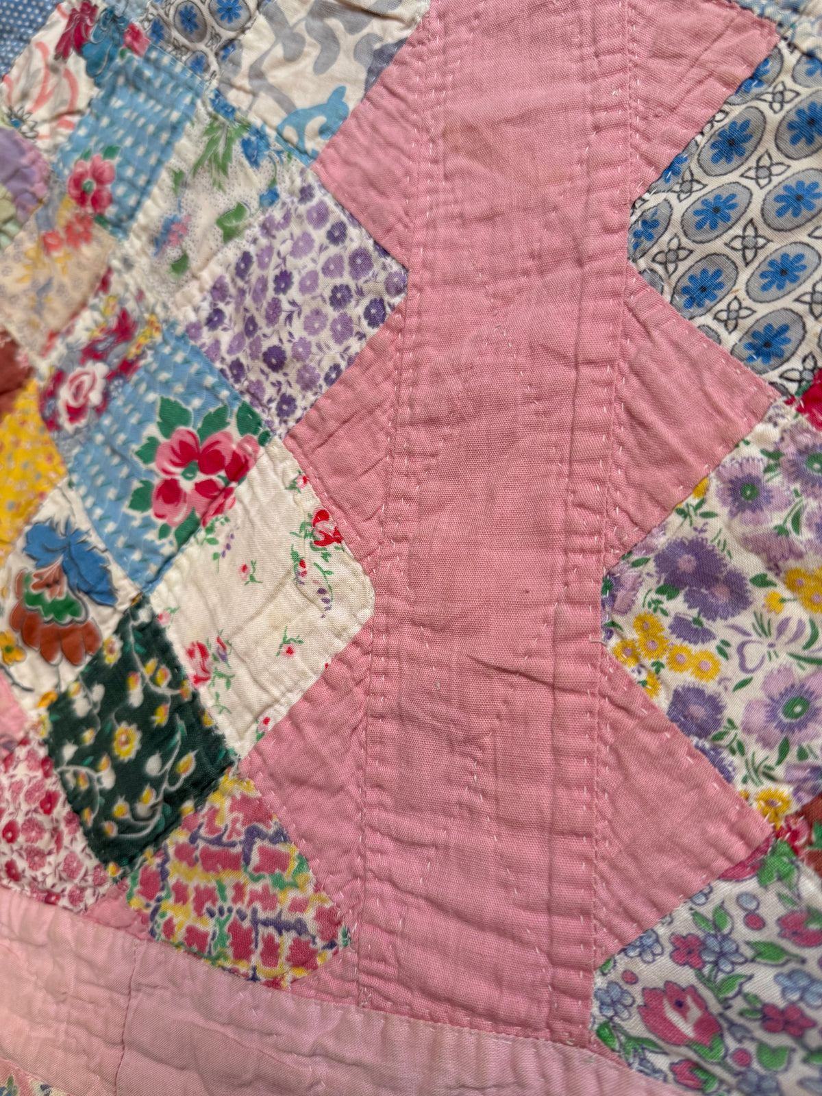 Wartime Feedsack Scrap Quilt