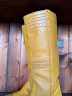 UK 8 - Vintage 1970’s Yellow Longhorn Frye Campus Boots