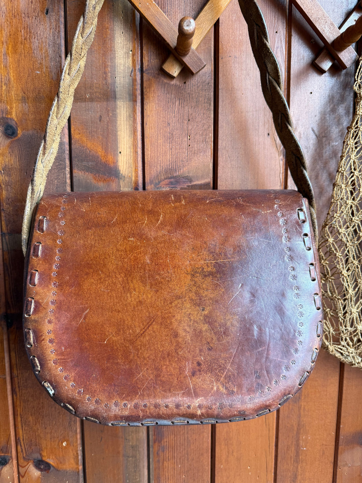 Vintage 1970’s Handcrafted Leather Bag