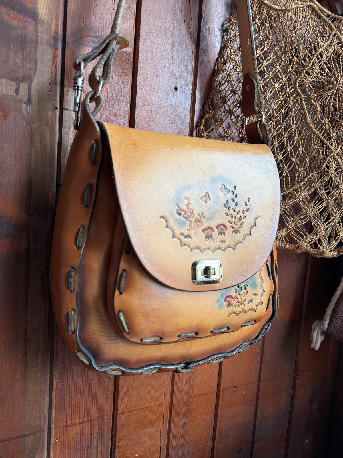 Vintage Handmade Welsh Leather Bag