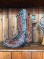 UK 5 - Vintage Flame Stitch Cowboy Boots
