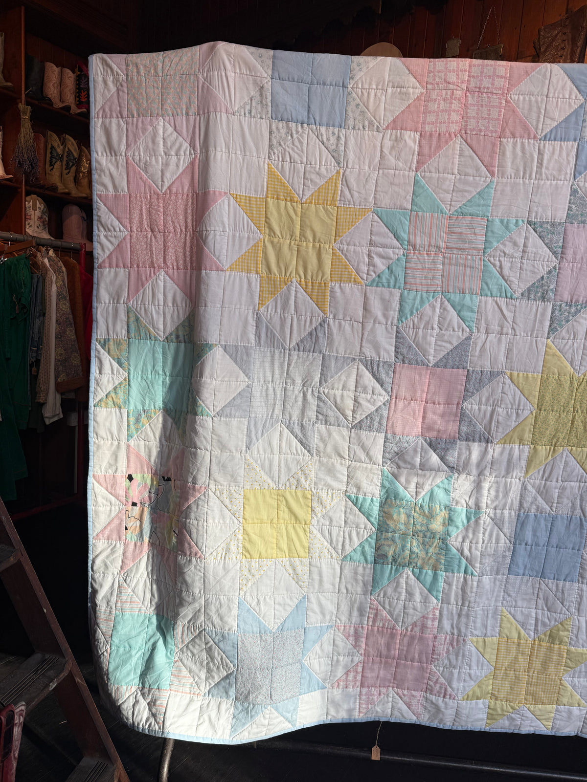 Large Vintage 1993 Handmade Star Quilt