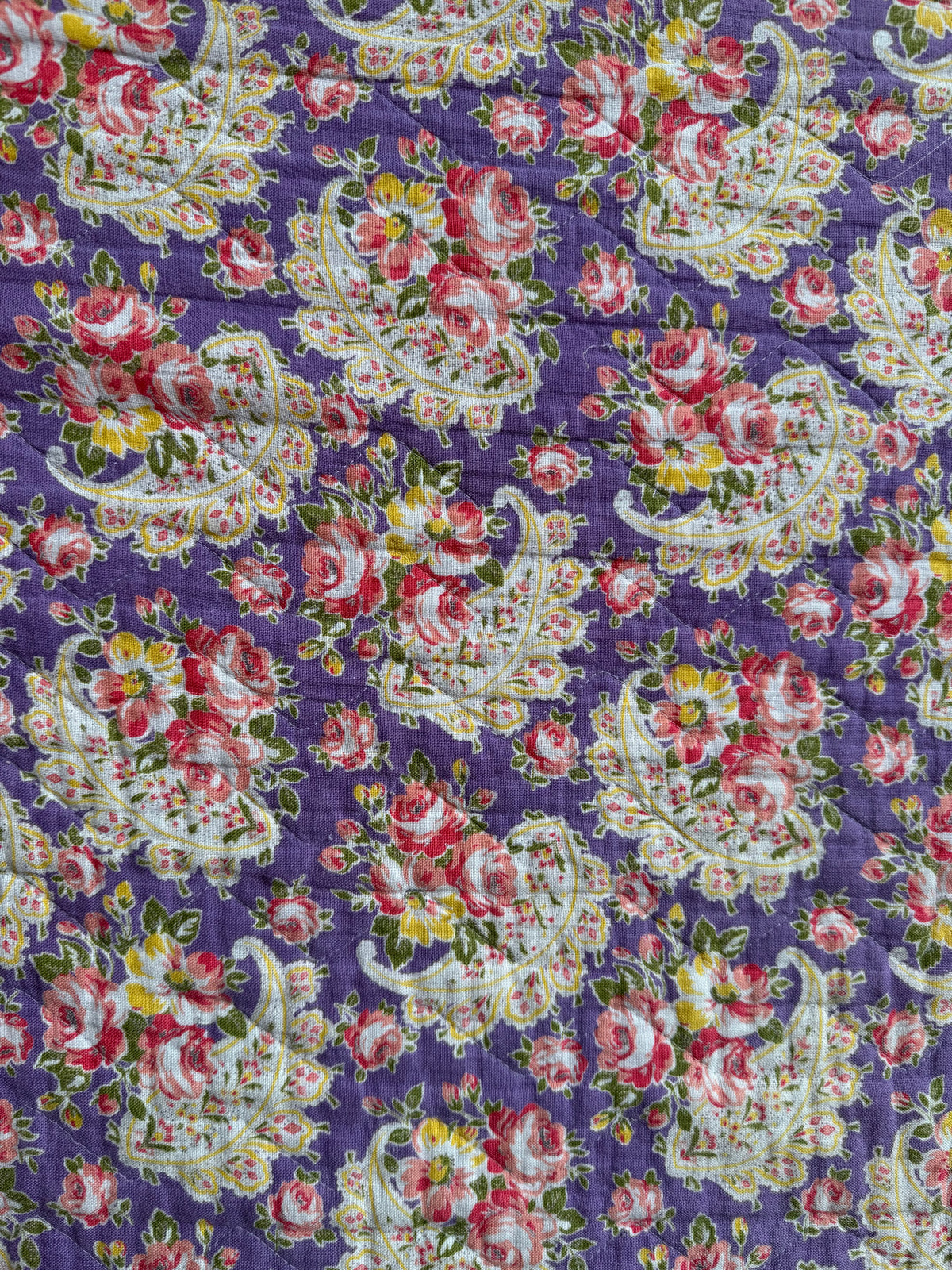 Vintage Purple Paisley Quilt