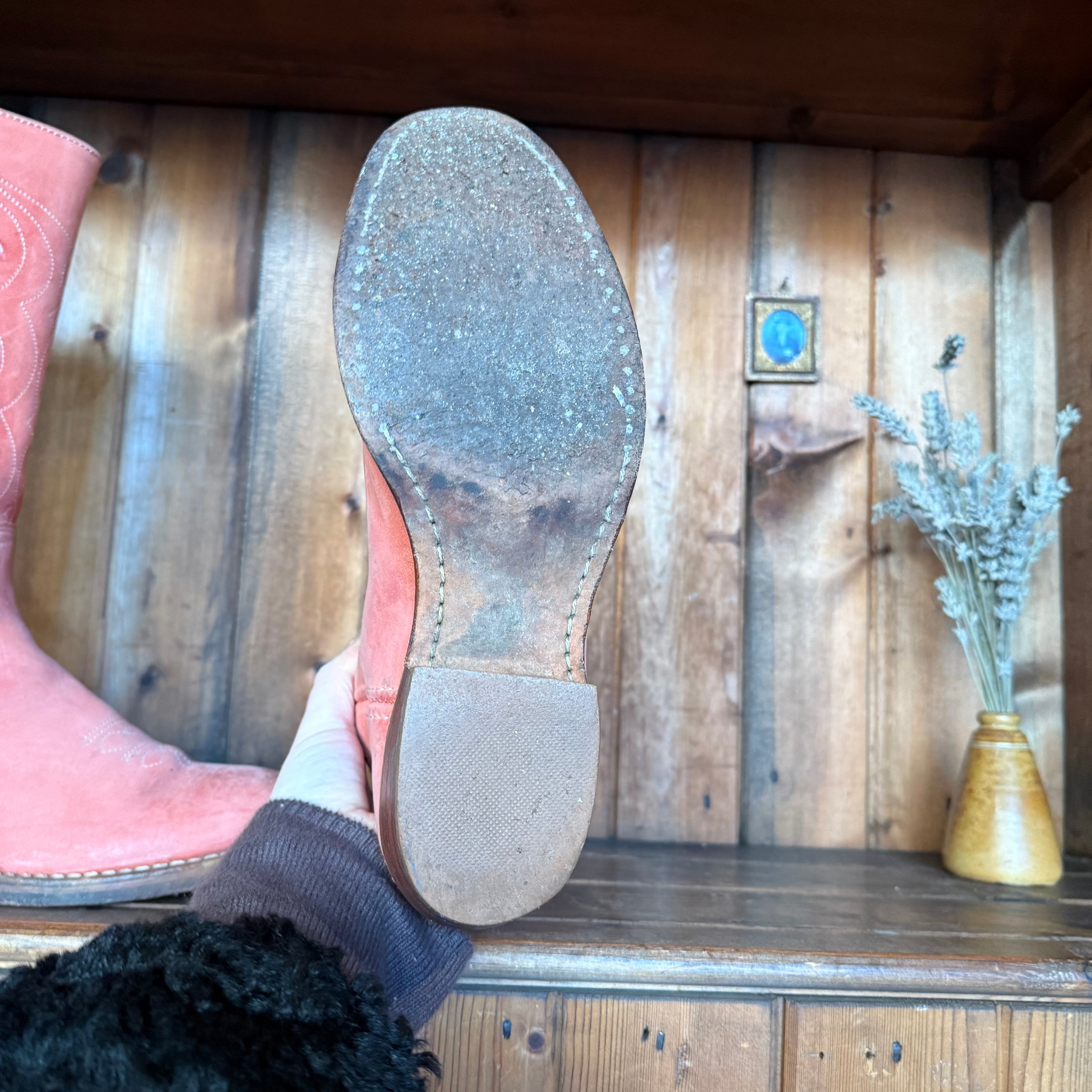 UK 8 - Vintage Rare Pink Austin Frye Boots