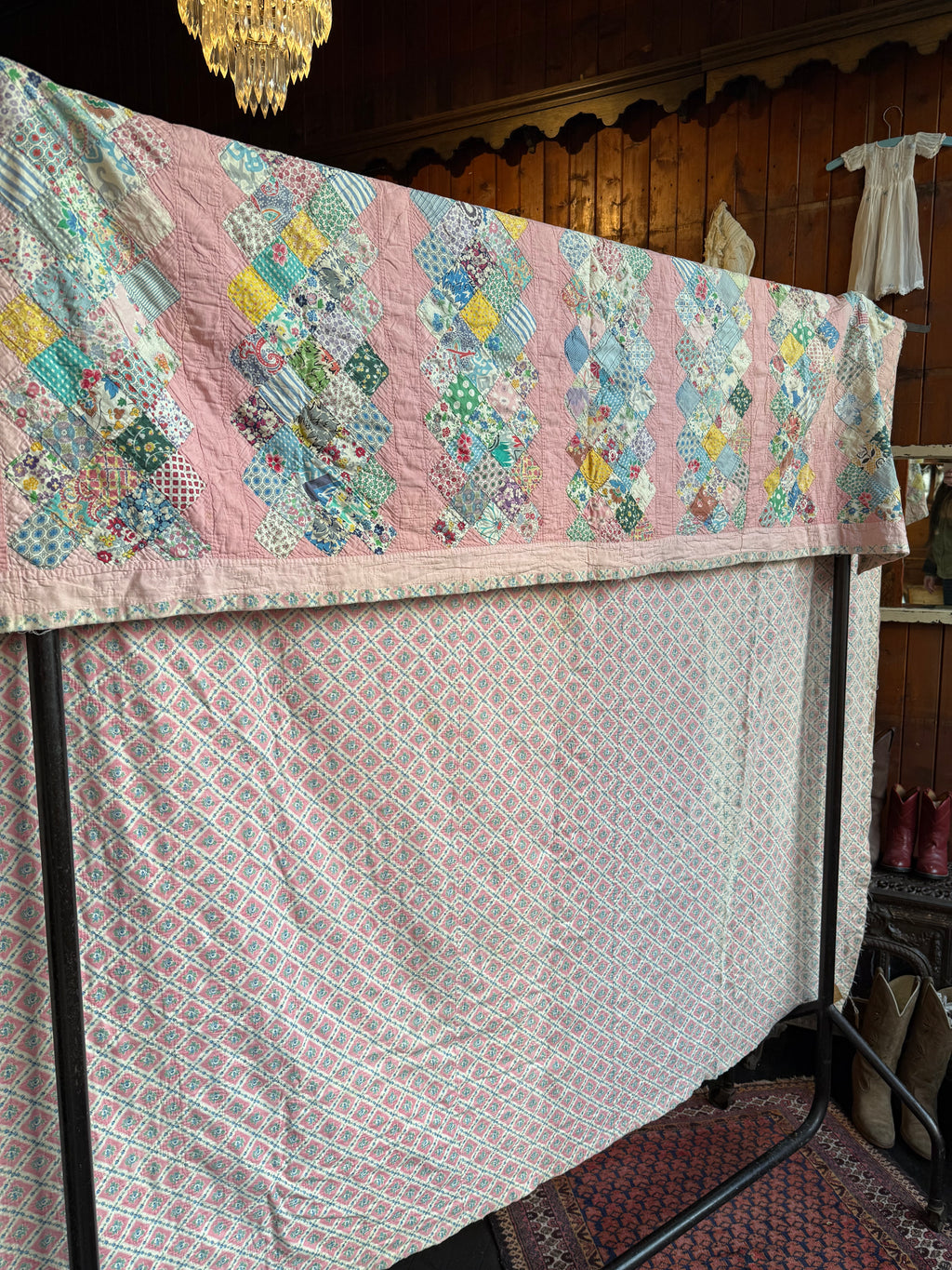 Wartime Feedsack Scrap Quilt