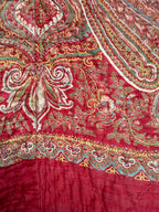 Antique Red Paisley Quilt