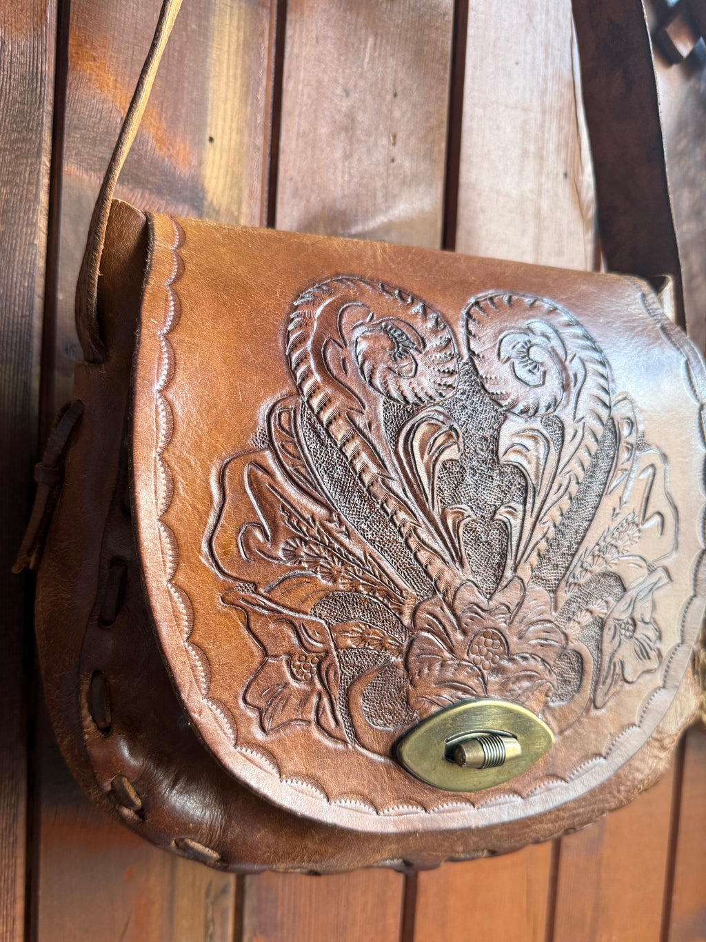 Vintage 1970’s Handcrafted Leather Bag