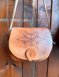 Vintage Star Leather Saddle Bag