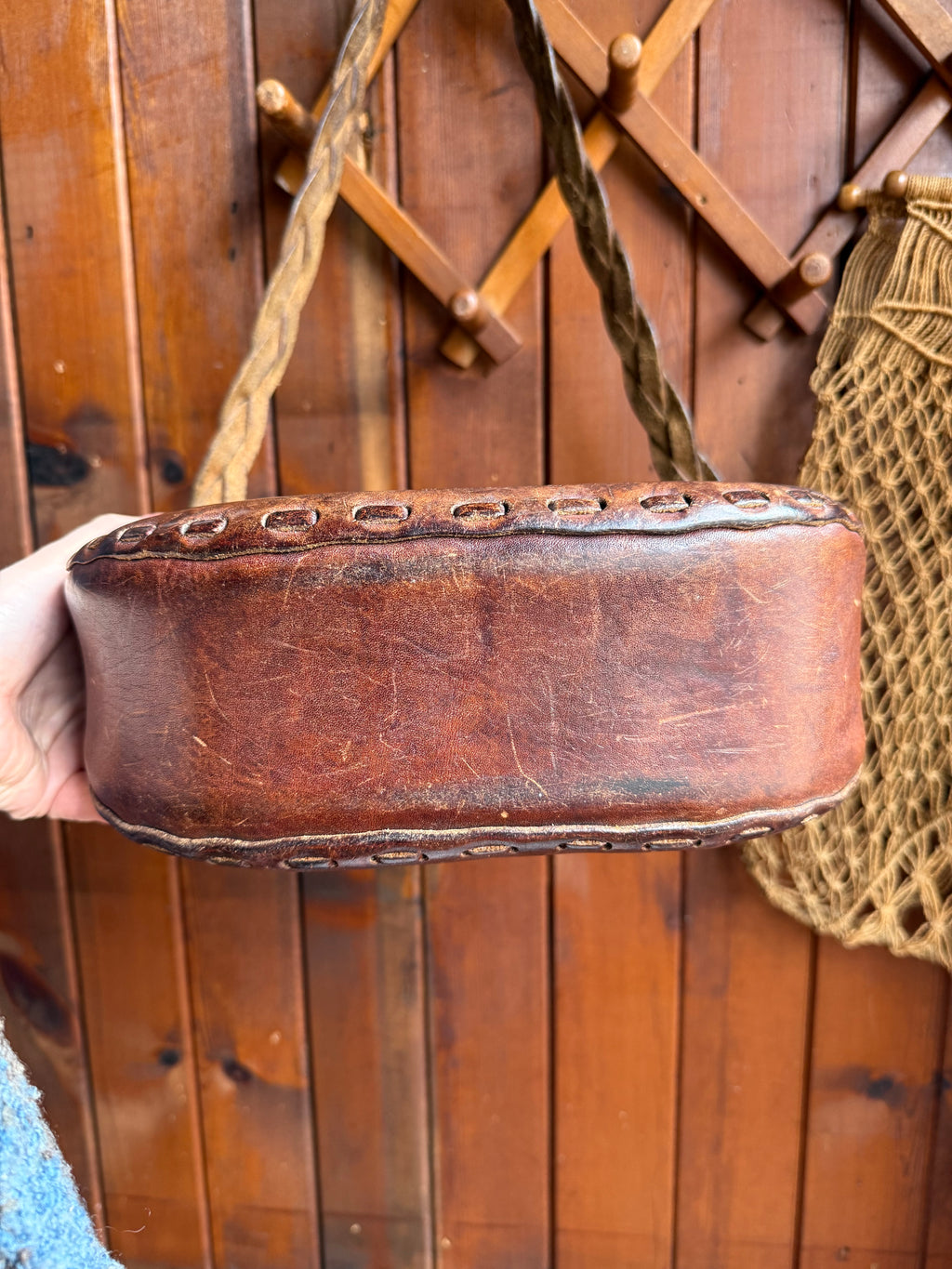 Vintage 1970’s Handcrafted Leather Bag
