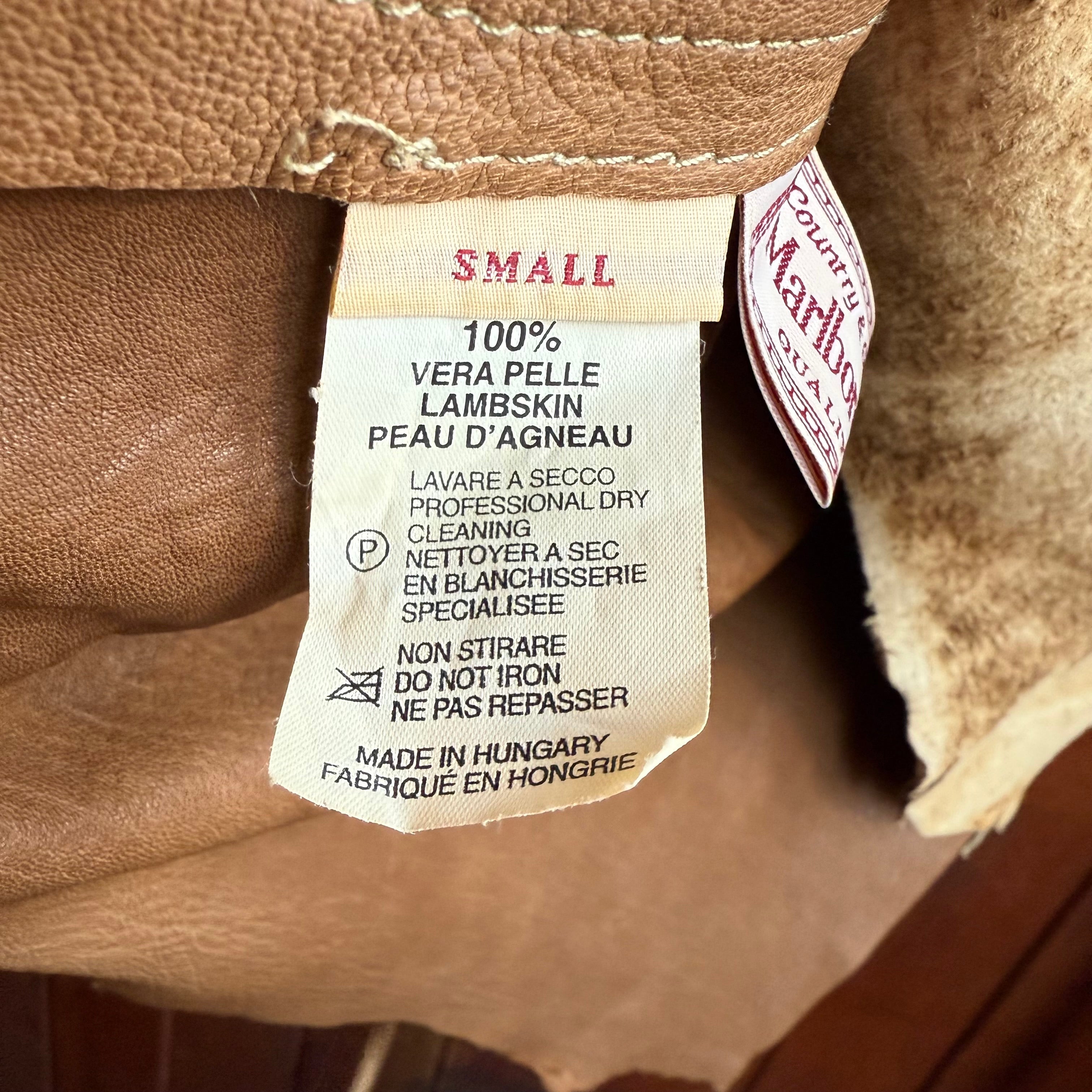 Rare Vintage Marlboro Classics Lambskin Wrap Leather Top.