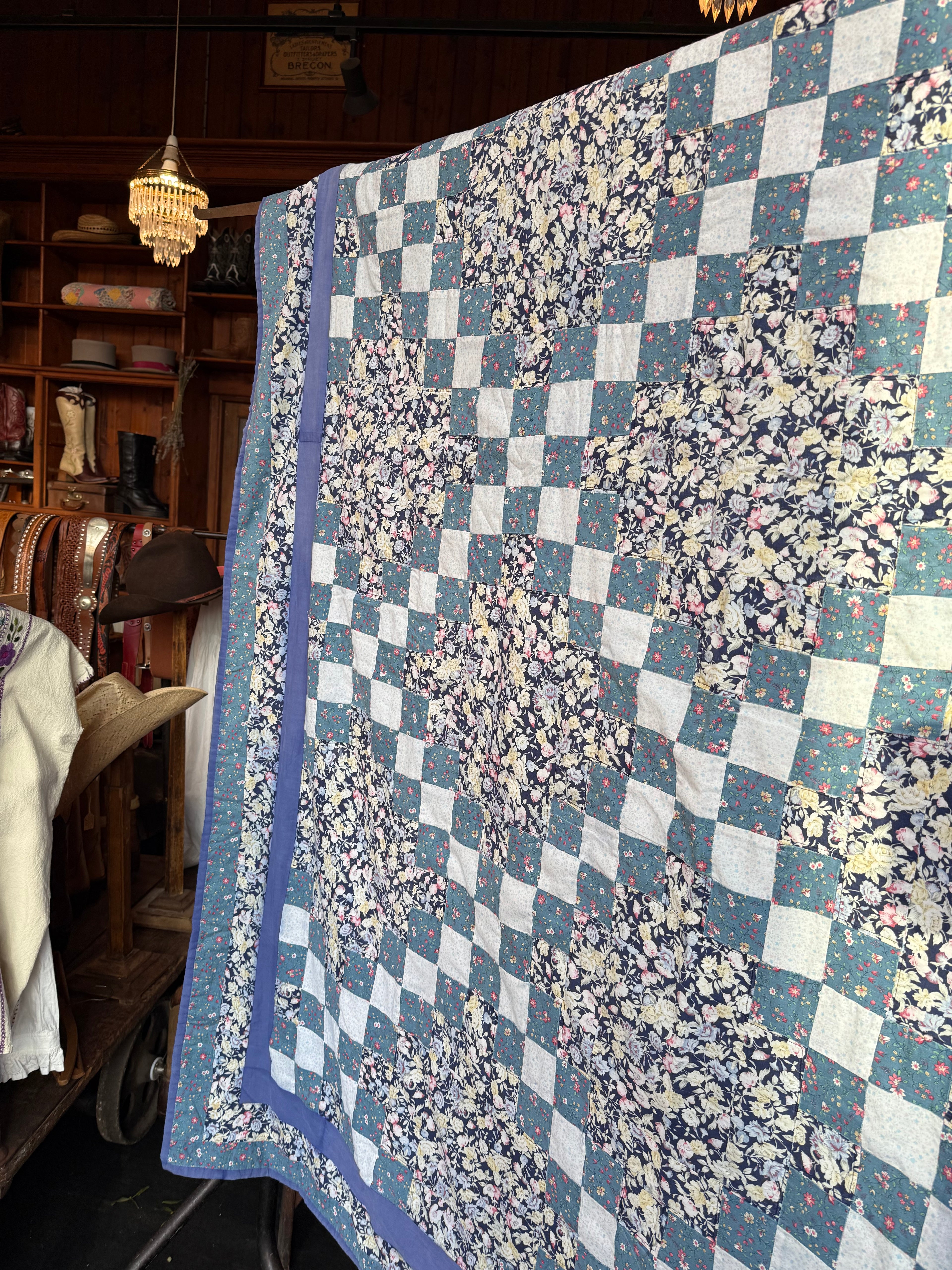 Folk Revival Vintage Patchwork Quilt