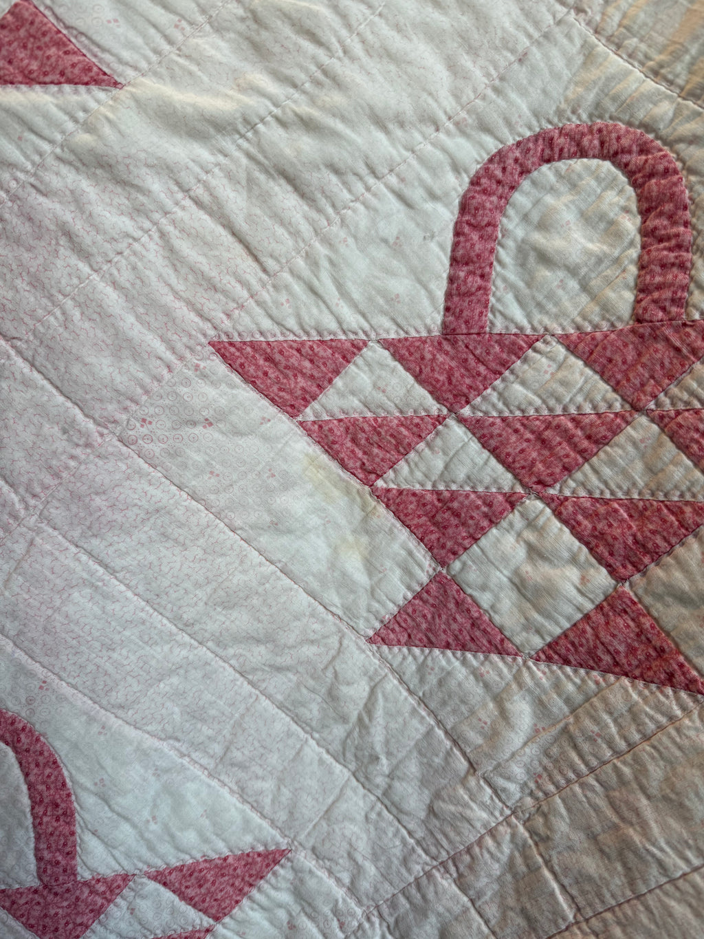 Antique ‘Flower Basket’ Handmade Quilt