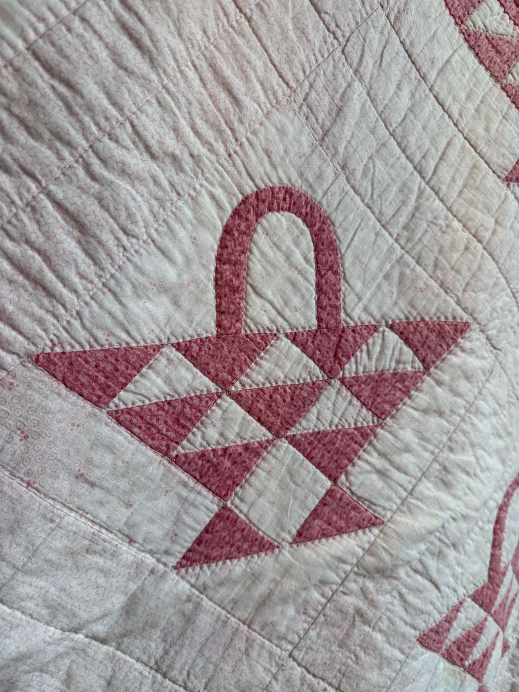 Antique ‘Flower Basket’ Handmade Quilt