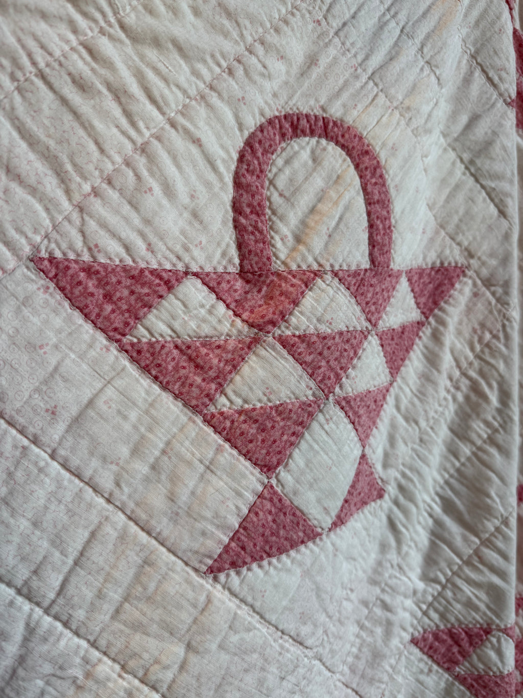 Antique ‘Flower Basket’ Handmade Quilt