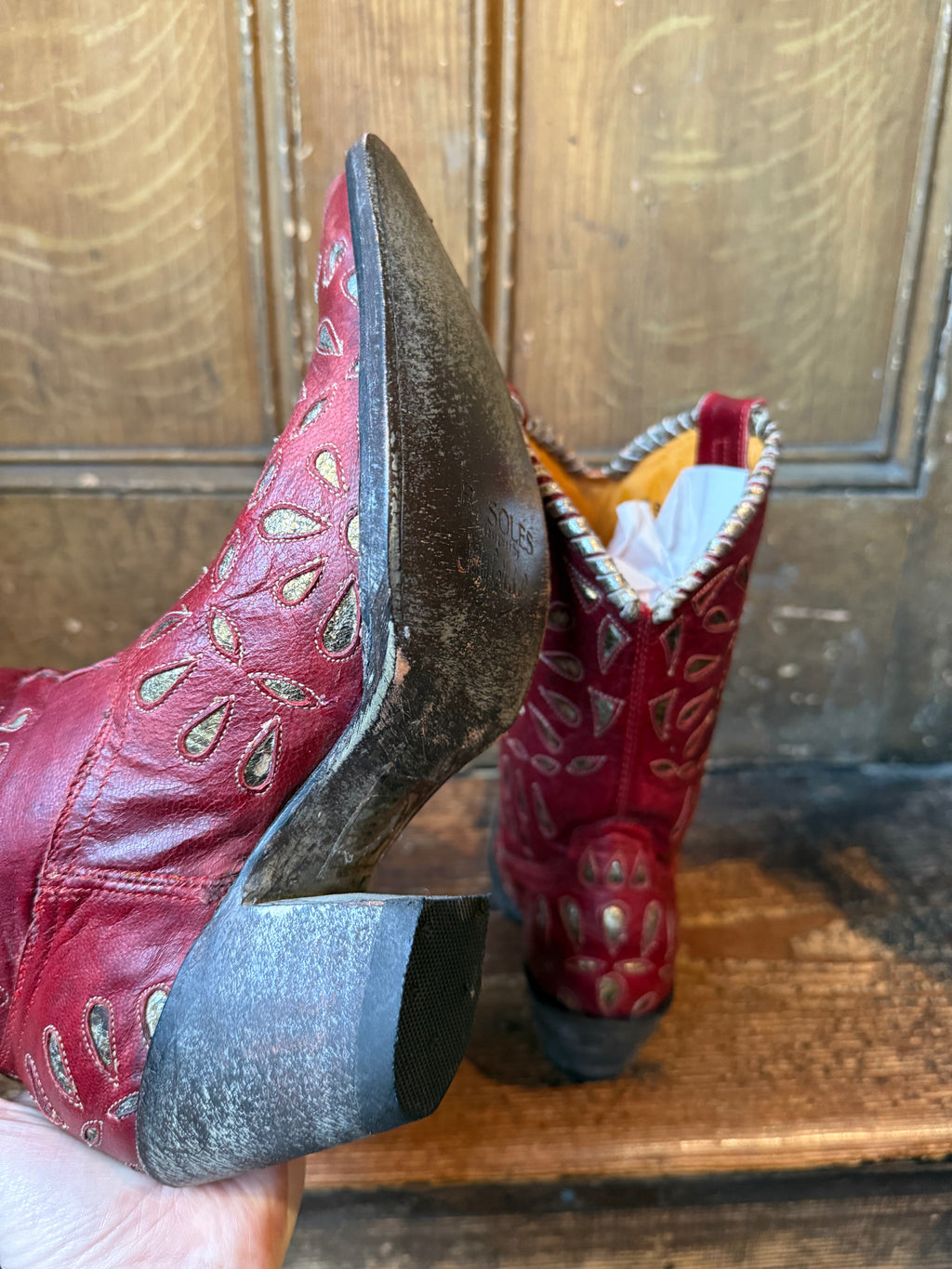 UK 5 - Vintage Red R. Soles x Judy Rothchild