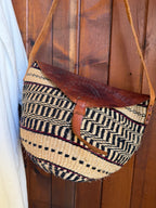 Vintage Handcrafted Kiondo Sisal and Leather Bag